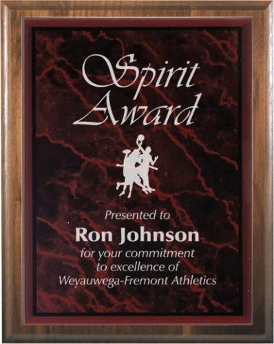 Genuine Walnut Plaque Award