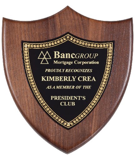 Genuine Walnut Plaque with Satin Finish