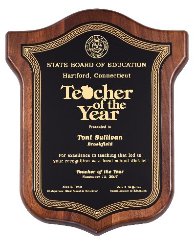 Genuine Walnut Plaque with Satin Finish