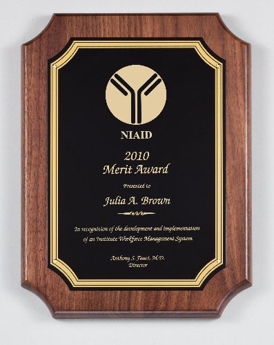 Genuine Walnut Plaque with Satin Finish