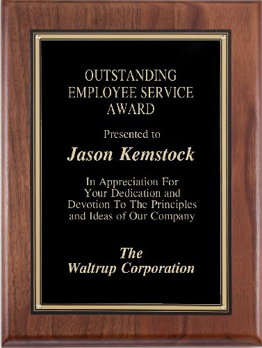 Genuine Walnut Plaque with Satin Finish