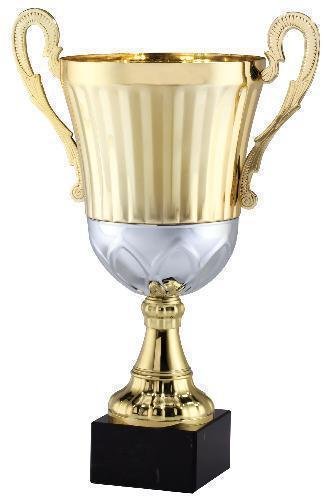 Gold and Silver Metal Cup  on Marble Base