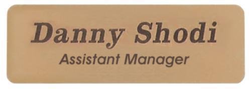 Gold Brass Name Badge