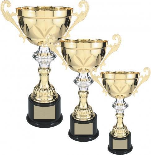 Gold Metal Loving Cup with Silver Accent