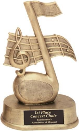 Gold Resin Trophy -Music