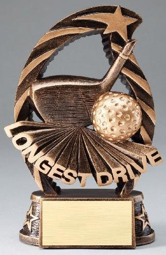 Golf Longest Drive Resin Trophy