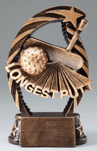 Golf Longest Putt Resin Trophy