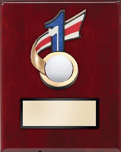Golf Resin Plaque Mount Award