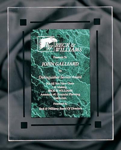 Green Marble Acrylic Award Recognition Plaque