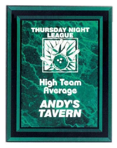 Green Marble Border Clear Acrylic Award Plaque