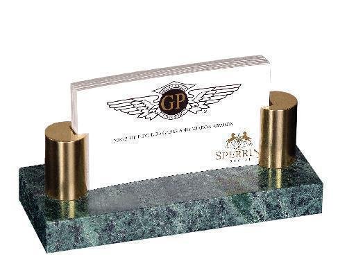 Green Marble Business Card Holder