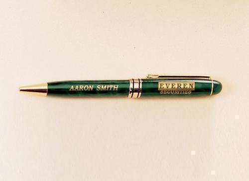 Green Marble Euro Pen