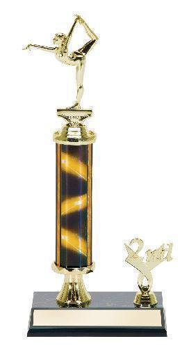 Gymnastics Female Single Column with Trim Trophy