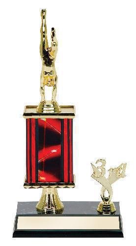 Gymnastics Female Single Column with Trim Trophy