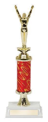 Gymnastics Male Single Column Trophy