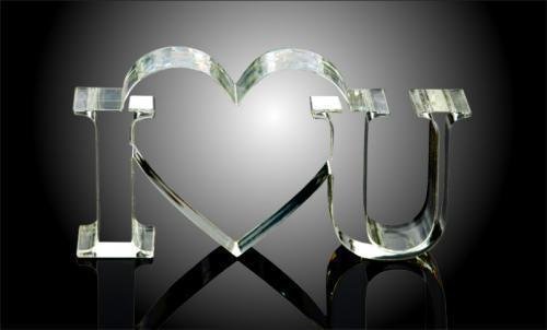 I Love You Acrylic Award
