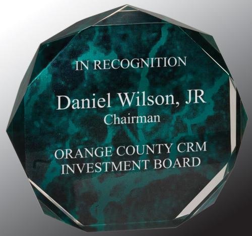 Marble Octagon Acrylic Award