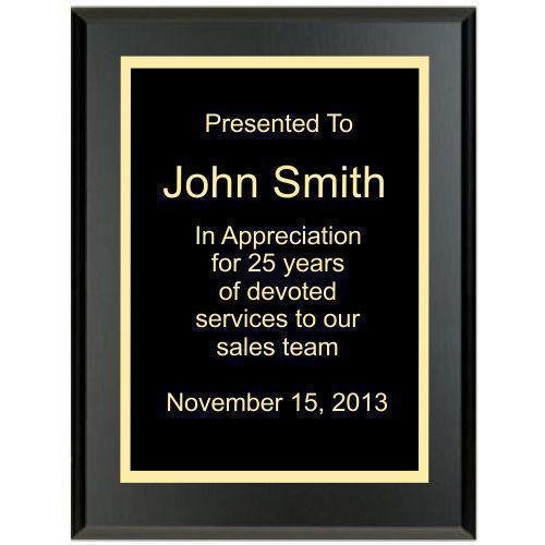 Matte Black Recognition Plaque