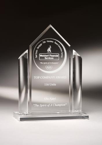 Mountain Peak Circle Acrylic Award