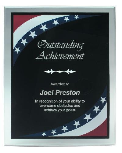 Patriotic Border Clear Acrylic Award Plaque