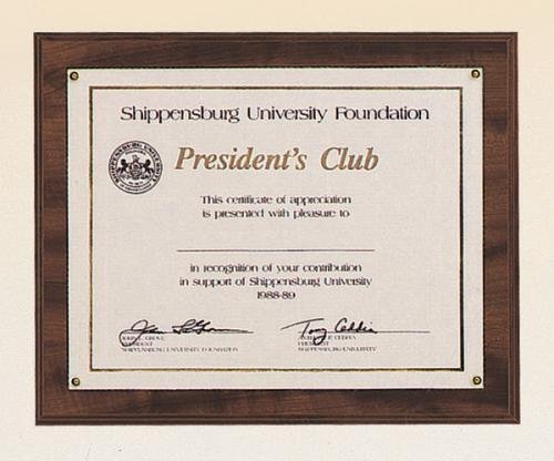 Photo or Certificate Plaque.