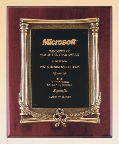 Piano Finish Plaque with Antique Bronze Frame Casting, Plate