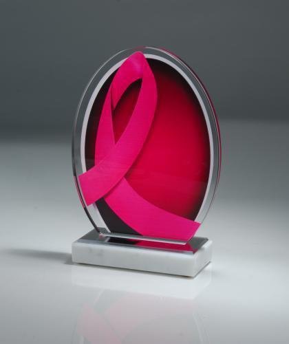 Pink Ribbon Acrylic Award