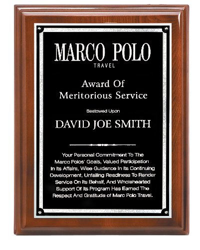 Plaque Board with Heavy Laquer Finish