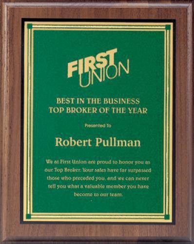 Plaque with Square Plate Award