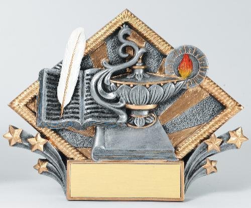 Resin Diamond Plate -Lamp Of Knowledge