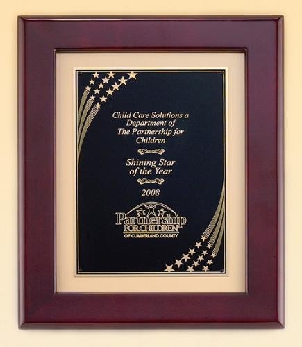 Rosewood Piano Finish Frame with Brass Plate