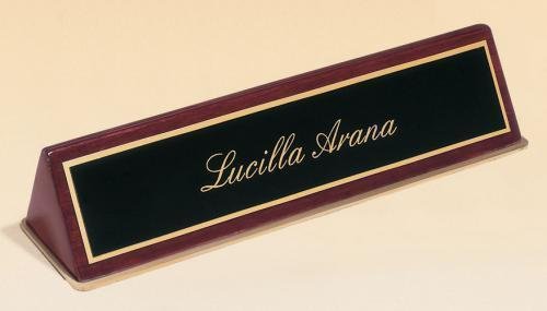 Rosewood Piano Finish Nameplate