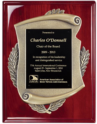 Rosewood Piano Finish Plaque