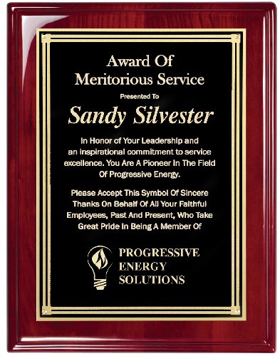 Rosewood Piano  Finish Plaque