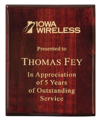 Rosewood Piano Finish Plaque