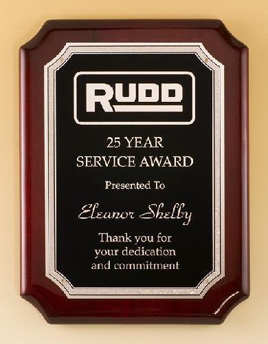 Rosewood Piano Finish Plaque