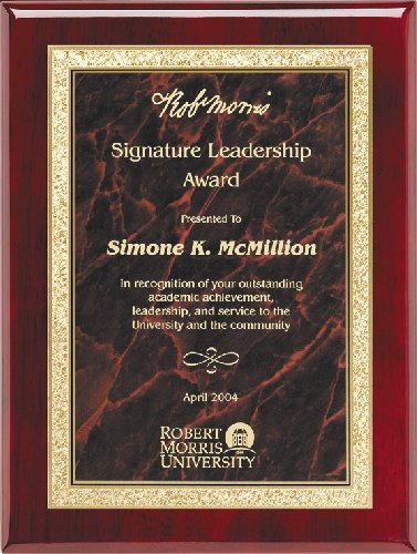 Rosewood Piano Finish Plaque