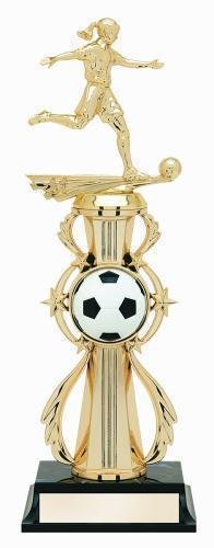 Soccer All Star Female Trophy With Riser