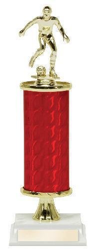 Soccer Male Single Oval Column Trophy