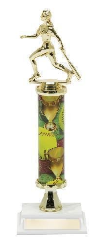 Softball Single Column Trophy