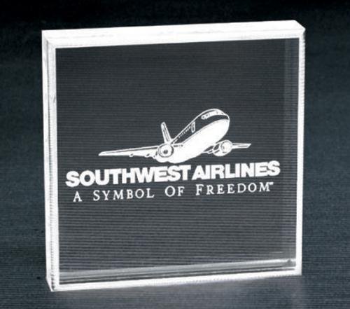 Square Clear Acrylic Paper Weight.