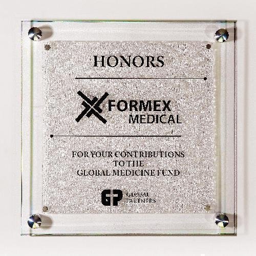 Star Fire Glass Plaque