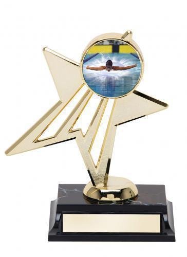 Swimming Stars Trophy with Mylar