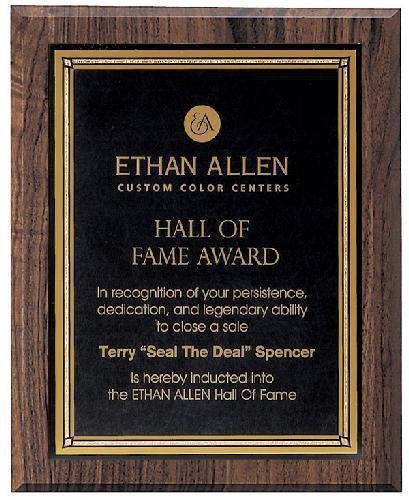 Walnut Hardwood Bevel Edge Plaques