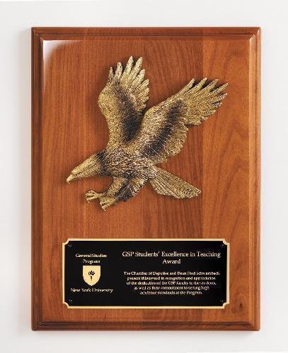 Walnut Piano Finish Eagle Plaque