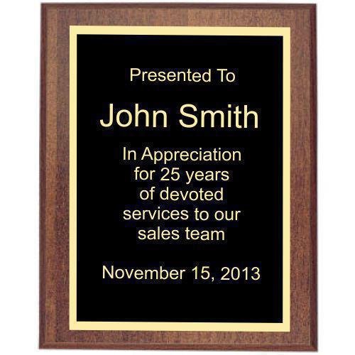 Walnut Plaque Award