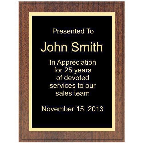 Walnut Recognition Plaque