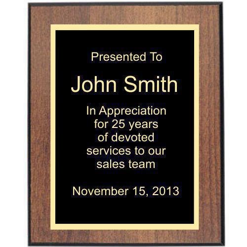 Walnut/Black Edge Plaque